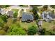 Aerial view of home displaying large backyard, storage shed, and fenced-in area at 503 Fish Pond Ct, Rolesville, NC 27571