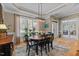 Charming dining room featuring a tray ceiling, natural light, and an open floor plan for seamless entertaining at 503 Fish Pond Ct, Rolesville, NC 27571