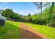 Expansive backyard featuring lush green grass, mature trees, and natural privacy at 5712 Wintergreen Dr, Raleigh, NC 27609