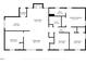 Detailed floor plan illustrating the layout of the home, including the kitchen, bedrooms, and bathrooms at 5712 Wintergreen Dr, Raleigh, NC 27609