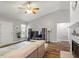 Stylish living space with modern decor, a fireplace, and hardwood floors, creating a cozy ambiance at 807 Clean View Ct, Fuquay Varina, NC 27526