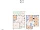 Detailed floor plan showcasing layout with living spaces, bedrooms, kitchen, and bathrooms at 858 Lake Artesia Ln, Fuquay Varina, NC 27526