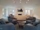 Comfortable community center living area featuring cozy seating and a fireplace with mounted TV at 100 Slippery Elm Rd, Youngsville, NC 27596