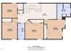Detailed floor plan showcasing the layout of the upper level with dimensions and room names at 1136 Remey Ave, Wake Forest, NC 27587