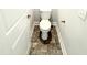 Neutral-toned half bathroom offering modern fixtures and decor at 119 Southern Estates Dr, Sanford, NC 27330