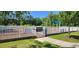 Fully fenced community dog park with separate areas for small and large dogs at 1643 Wimberly Rd, Apex, NC 27523