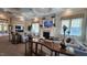 Clubhouse lounge area featuring comfortable seating, fireplace, and decorative elements at 1643 Wimberly Rd, Apex, NC 27523