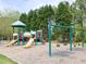 A community playground area with swings and play structures offers more outdoor entertainment at 2067 White Pond Ct, Apex, NC 27523