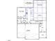 First floor floor plan featuring flex room, kitchen, living, and garage at 245 N Maple Walk Dr # 219, Garner, NC 27529