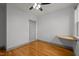 Bright bedroom with wood floors and a built in desk at 282 Granite Mill Blvd, Chapel Hill, NC 27516
