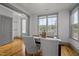 Inviting dining room showcasing natural light, hardwood floors, and neutral decor, perfect for gatherings at 282 Granite Mill Blvd, Chapel Hill, NC 27516