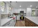 Renovated kitchen features stainless steel appliances, ample counter space, and stylish backsplash at 3014 Hope Valley Rd, Durham, NC 27707