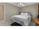 Inviting bedroom with a ceiling fan, natural light, and neutral paint at 402 Green Turret Dr, Rolesville, NC 27571