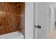 Updated bathroom features modern fixtures, and a tub at 4812 Latimer Rd, Raleigh, NC 27609