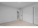 Clean bedroom features wood floors, fresh paint, ample closet space and an ensuite bath at 4812 Latimer Rd, Raleigh, NC 27609