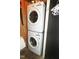 The laundry area features a stacked washer and dryer unit at 505 E Graham St, Mebane, NC 27302