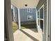 View of the back porch overlooking the backyard of the townhouse at 540 Eversden Dr, Zebulon, NC 27597