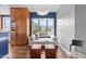 Inviting living space with modern furniture, wooden cabinets, and large windows overlooking the city at 618 N Boylan Ave # 304, Raleigh, NC 27603