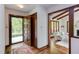 Inviting entryway showcasing hardwood floors and an open view to the living room at 635 Kensington Dr, Chapel Hill, NC 27514
