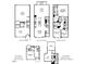 Floorplan showing the layout of this multi-story townhouse featuring 4 bedrooms and a rooftop terrace at 679 Bandon Aly, Cary, NC 27513