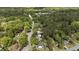 Scenic aerial view of a quiet neighborhood street surrounded by lush green trees and single-Gathering homes at 700 Sawmill Rd, Raleigh, NC 27615