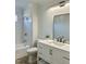 Newly renovated bathroom with subway tile surround and a modern vanity at 808 E Hanover Rd, Graham, NC 27253
