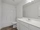 Clean bathroom featuring a shower-tub combo, single sink, and modern fixtures at 845 Kenyon Spring Dr, Zebulon, NC 27597