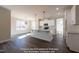 Open-concept kitchen featuring a large island, modern appliances, and ample counter space at 85 Purslane Dr, Franklinton, NC 27525