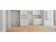 Kitchen area with white cabinets, providing ample storage and functionality at 90 Purslane Dr, Franklinton, NC 27525