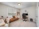 Functional home office featuring a work desk, comfortable seating, and natural light at 106 Teak Cir, Garner, NC 27529