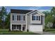 Charming two-story home featuring gray siding, black shutters, and a well-manicured front lawn at 1105 Ursa Major Ct, Wendell, NC 27591