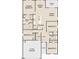 Detailed floor plan showing layout of bedrooms, kitchen, Gathering room, and two-car garage at 115 Gladstone Loop, Clayton, NC 27520