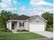 Charming single-story home with a two-car garage, landscaped front yard, and light gray siding at 133 Gladstone Loop, Clayton, NC 27520