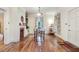 Bright dining room features hardwood floors, fireplace and natural light at 1518 Echo Rd, Durham, NC 27707