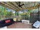 Covered patio with outdoor furniture and backyard views at 1518 Echo Rd, Durham, NC 27707