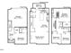 Detailed floor plan showcasing the layout of each level of a multi-story home with dimensions at 1601 Bowery Dr, Raleigh, NC 27607