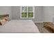 Bedroom featuring neutral paint, a large window and a bed with white bedding at 171 School Side Dr, Spring Lake, NC 28390