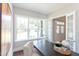Bright office space featuring a large window and glass paneled french doors at 205 Riverine Dr, Pittsboro, NC 27312