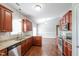 Bright, updated kitchen offers stainless steel appliances and stylish granite countertops at 24 Cider Ct, Benson, NC 27504