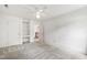 Bedroom featuring carpeted floors and white ceilings with a ceiling fan at 2720 Townedge Ct, Raleigh, NC 27612