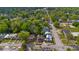 Aerial view of the home in a neighborhood with mature trees and street parking at 308 S Pearl St, Rocky Mount, NC 27804