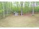 The backyard includes a shed for storage and ample green space surrounded by mature trees at 3954 Piney Grove Church Rd, Siler City, NC 27344
