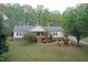 Charming single-story home features a welcoming front porch and is surrounded by mature trees and landscaping at 3954 Piney Grove Church Rd, Siler City, NC 27344