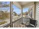 Screened porch offers a view of the neighborhood at 416 Collinsworth Dr, Clayton, NC 27527