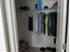 Well-organized closet with clothing neatly hung and stored on shelving at 4502 Pale Moss Dr, Raleigh, NC 27606