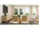 Inviting living room with stylish furniture, hardwood floors, and large windows offering picturesque views at 525 Morning Light Dr # 31, Angier, NC 27501