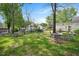 Spacious backyard with a patio set, great for enjoying outdoor meals and entertaining at 726 Elizabeth Ave, Wake Forest, NC 27587
