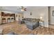 This home's open floor plan seamlessly connects the living room with the kitchen and dining areas at 78 Parkview Ln, Lillington, NC 27546