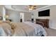 Main bedroom showcasing ample space, soft carpet, and seamless access to the en-suite at 78 Parkview Ln, Lillington, NC 27546