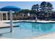 Community pool featuring splash pad, surrounded by comfortable seating and landscaping at 104 Black Walnut Dr # 202, Garner, NC 27529